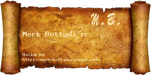 Merk Bottyán névjegykártya